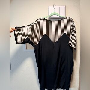 Geo Black and White Chevron dress
